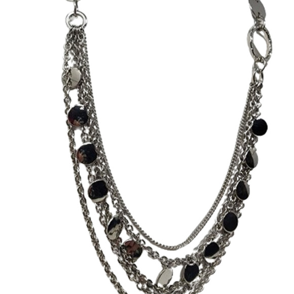 Lia Sophia "Commotion" Stunning Long, Shiny Silver Women's Necklace (38" - 41") - Picture 4 of 9